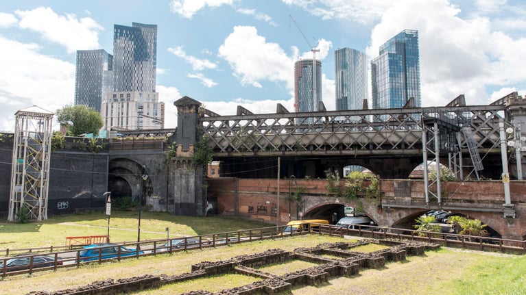 View of Castlefield Viaduct, Manchester